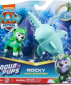 Paw Patrol Aqua Pups Rocky And Sawfish Figure Set -Discoveroo Sales Store AB SM6065411 ROCKY 1