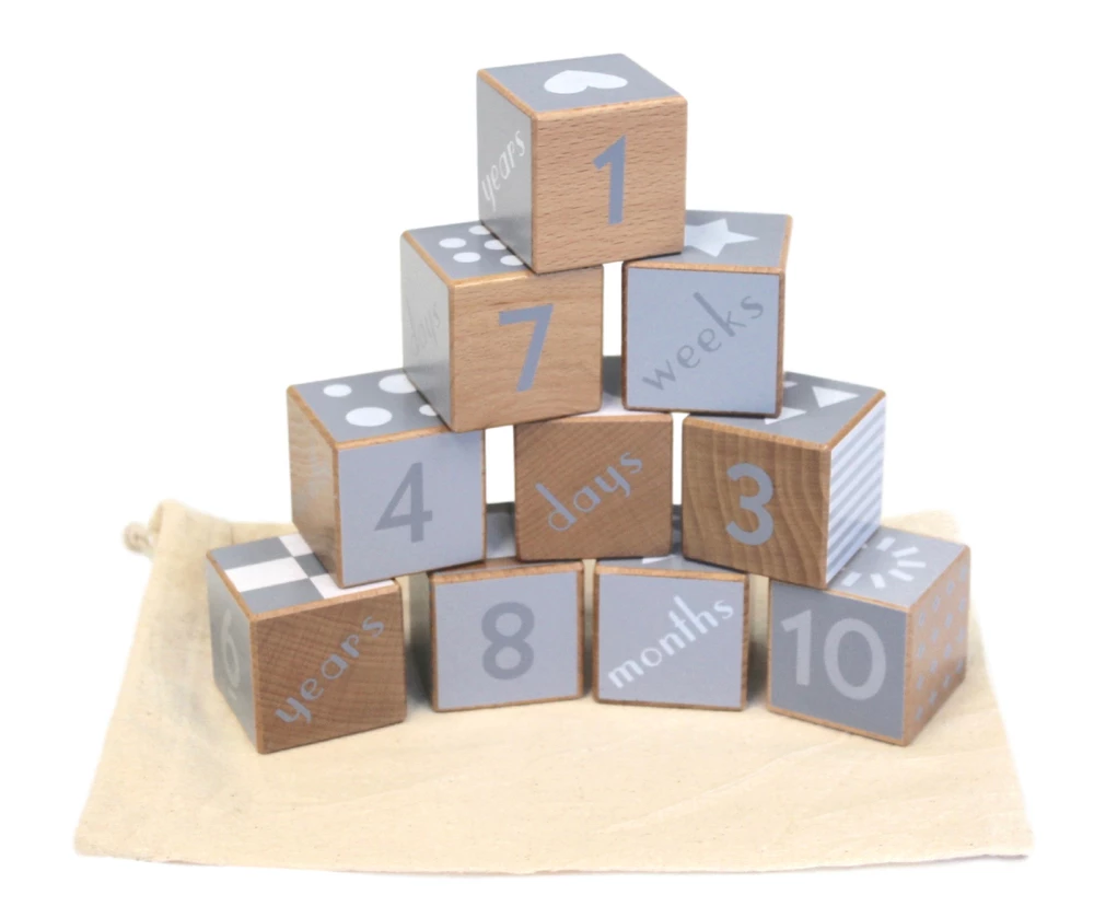 Discoveroo: Wooden Milestone Blocks 1 Discoveroo: Wooden Milestone Blocks