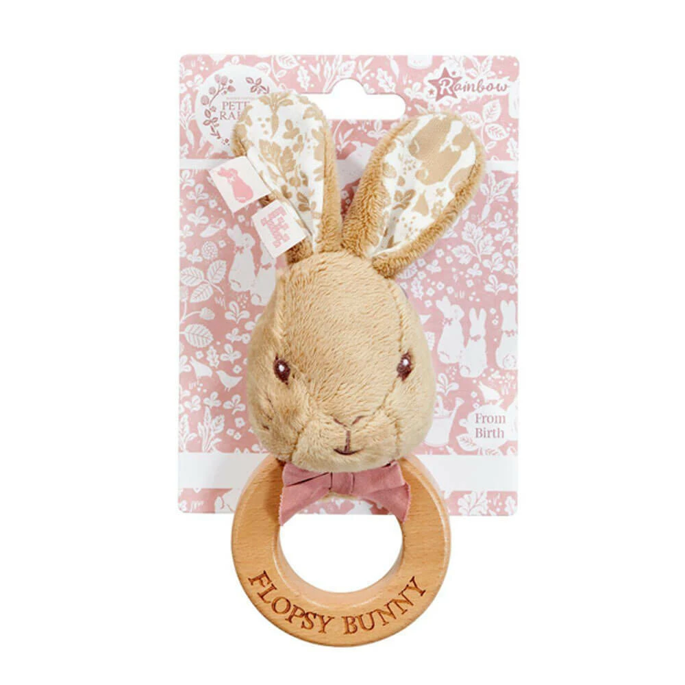 Peter Rabbit Signature Flopsy Bunny Wooden Ring Rattle 3 Peter Rabbit Signature Flopsy Bunny Wooden Ring Rattle - Image 3