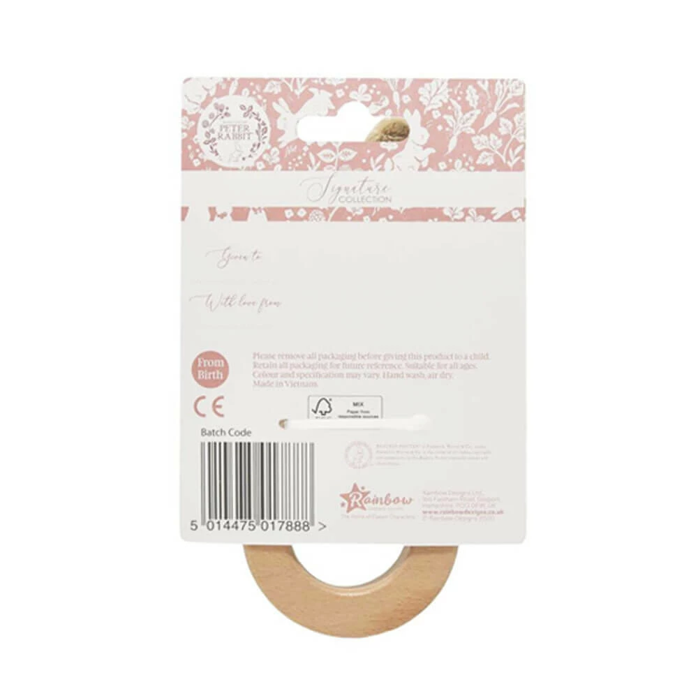 Peter Rabbit Signature Flopsy Bunny Wooden Ring Rattle 4 Peter Rabbit Signature Flopsy Bunny Wooden Ring Rattle - Image 4