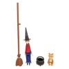 Room On The Broom - Witch & Cat Figurine Twin Pack