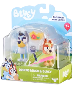 Bluey Queens Bingo & Bluey Figurines 2 Pack -Discoveroo Sales Store MO 13082 ROYAL 3