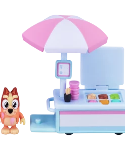 Bluey Ice Cream Cart With Bingo Figurine Vehicle Playset