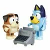 Bluey School Friends Bluey & Winton With Typewriter Figurines 2 Pack
