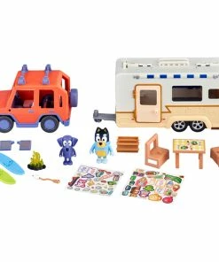 Bluey Campervan & 4WD Family Vehicle Playset Combo