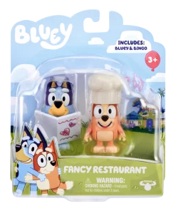 Fancy Restaurant: Bluey & Bingo Season 4 Mini Figurines 2 Pack -Discoveroo Sales Store MO000120FANCYREST 2