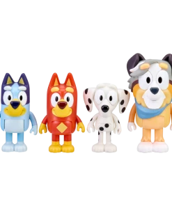 4-Pack Figurines: Bluey, Chloe, Calypso & Rusty