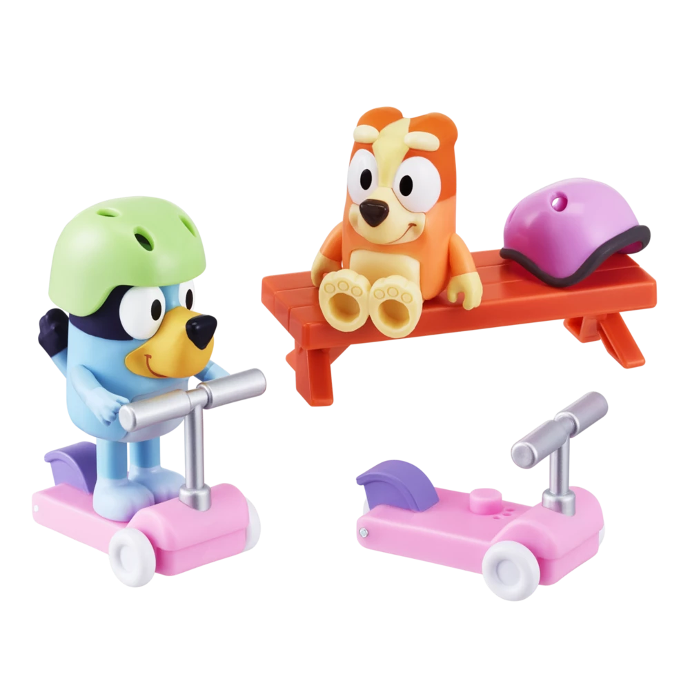 Scooter Time: Bluey & Bingo Figurines Season 4 Mini Vehicle Playset 1 Scooter Time: Bluey & Bingo Figurines Season 4 Mini Vehicle Playset